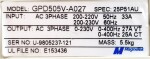 Yaskawa GPD505V-A027